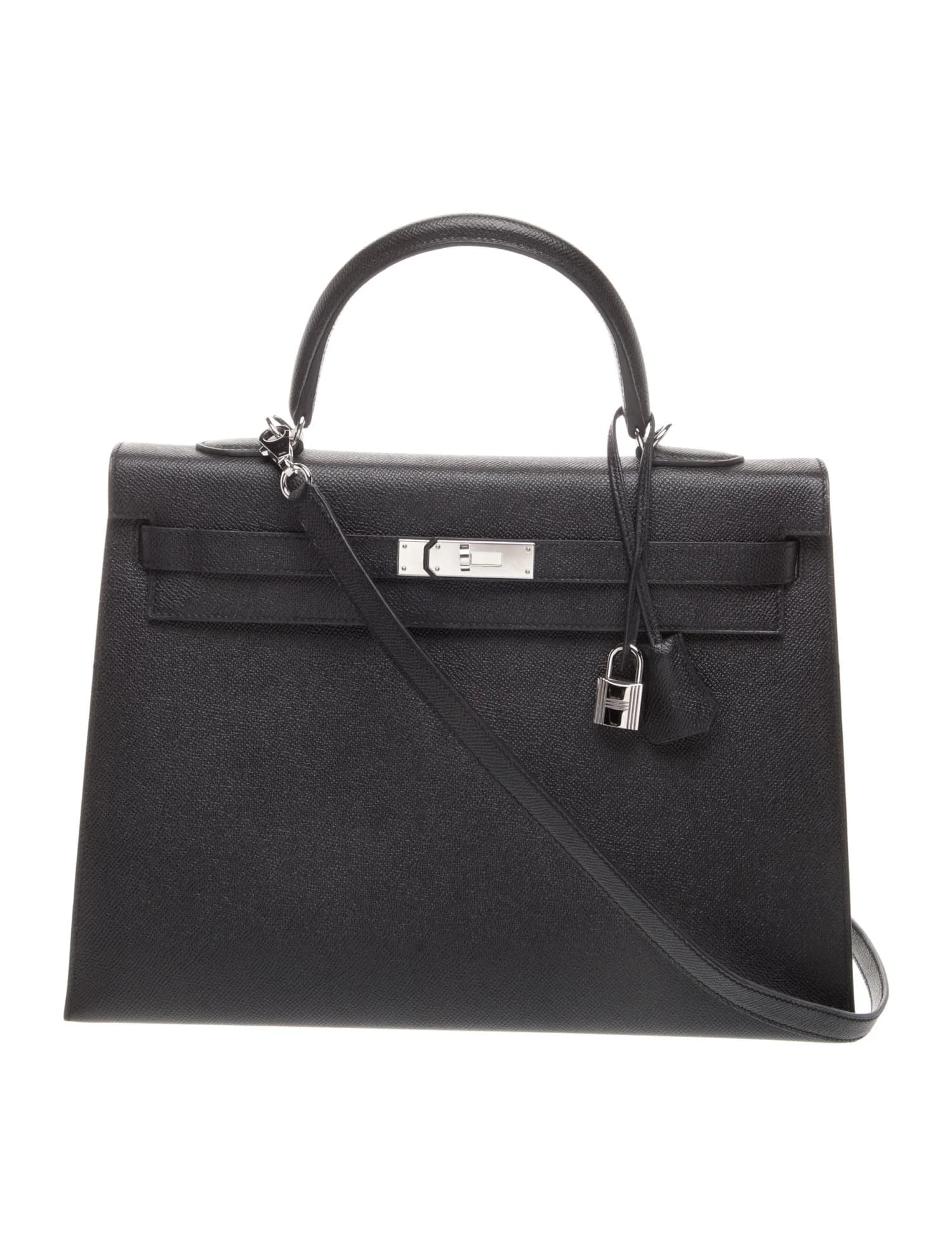 Kelly 35 Epsom Noir Palladium