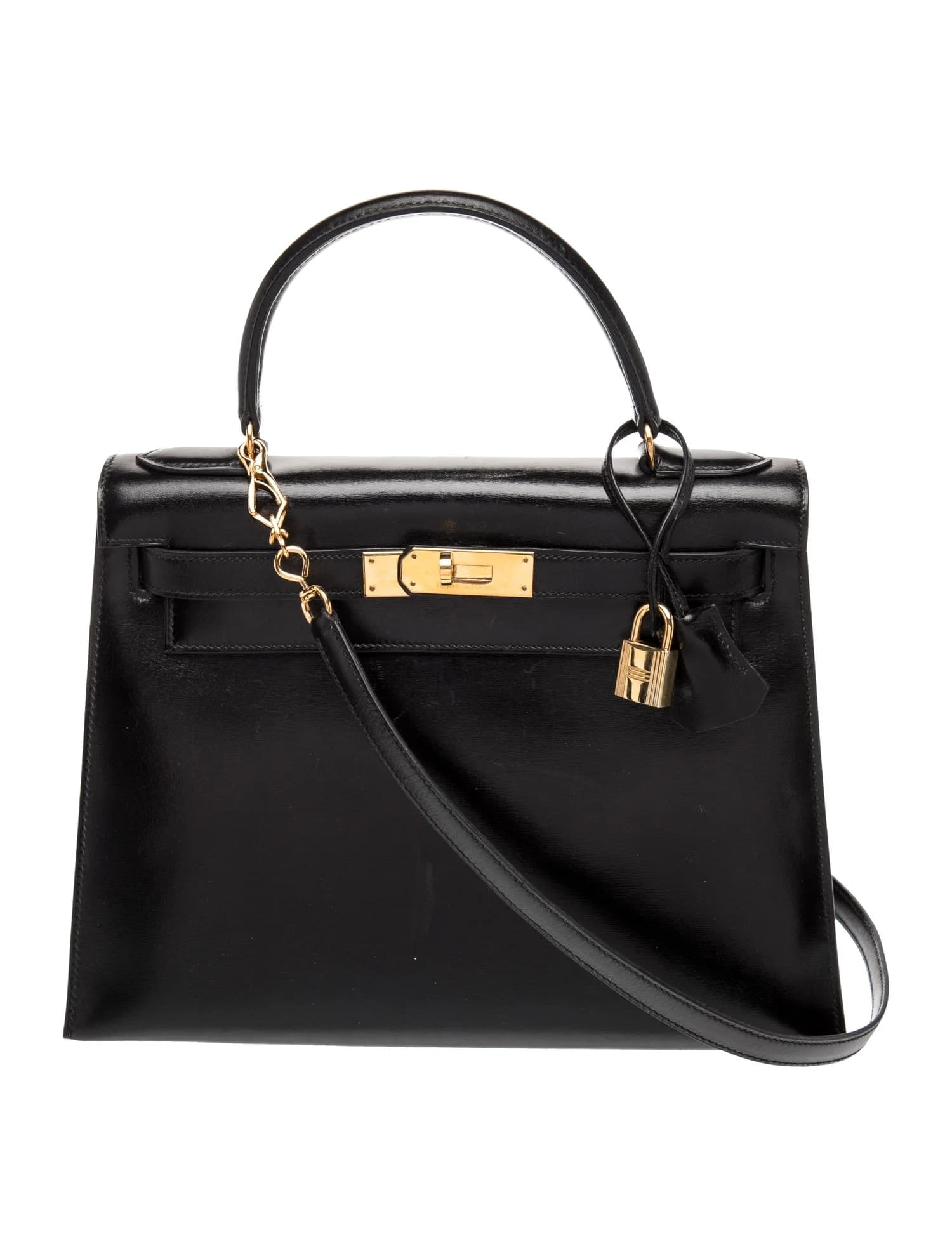 Kelly 28 Box Noir Gold