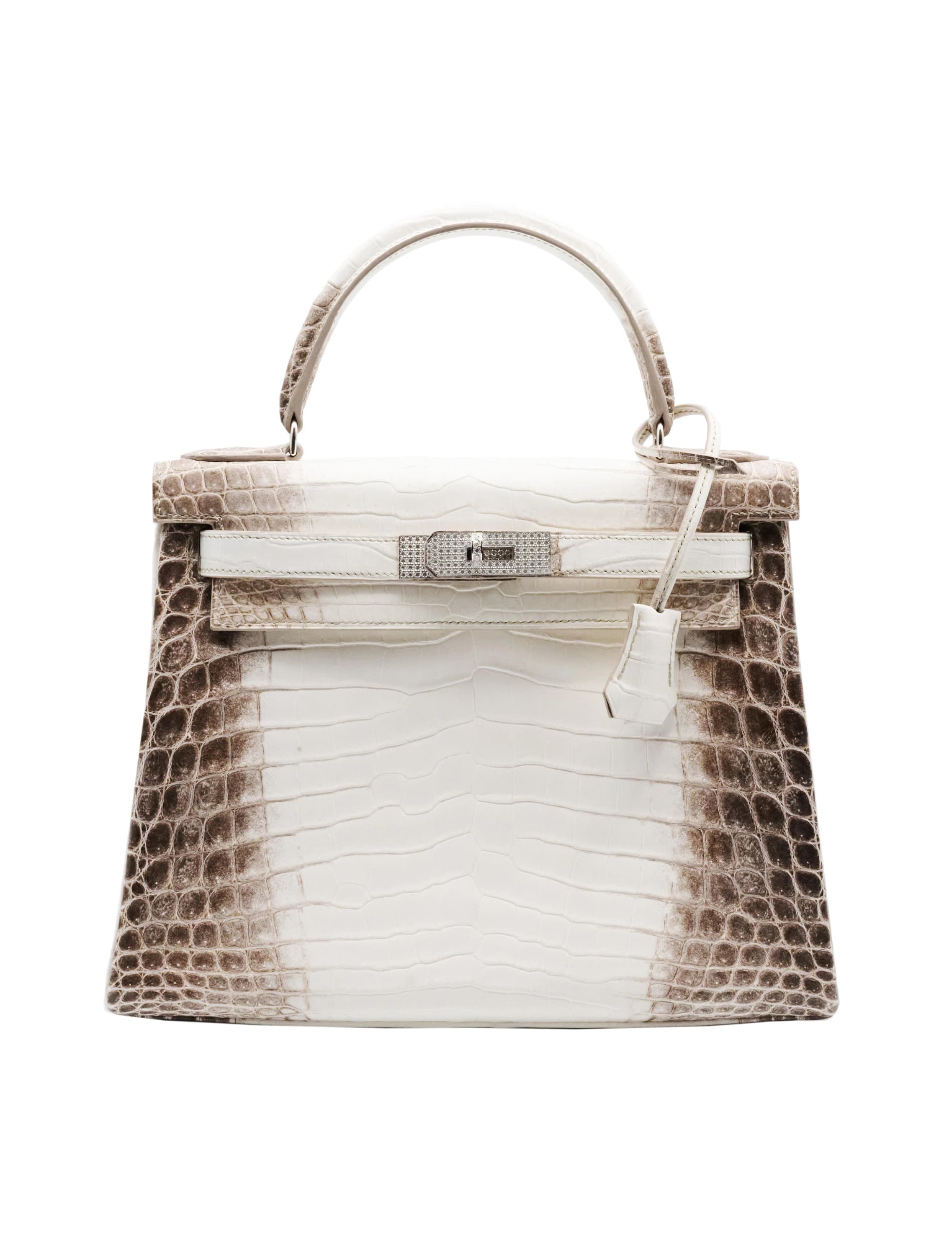 Kelly 28 Matte Niloticus Crocodile Himalaya Diamond