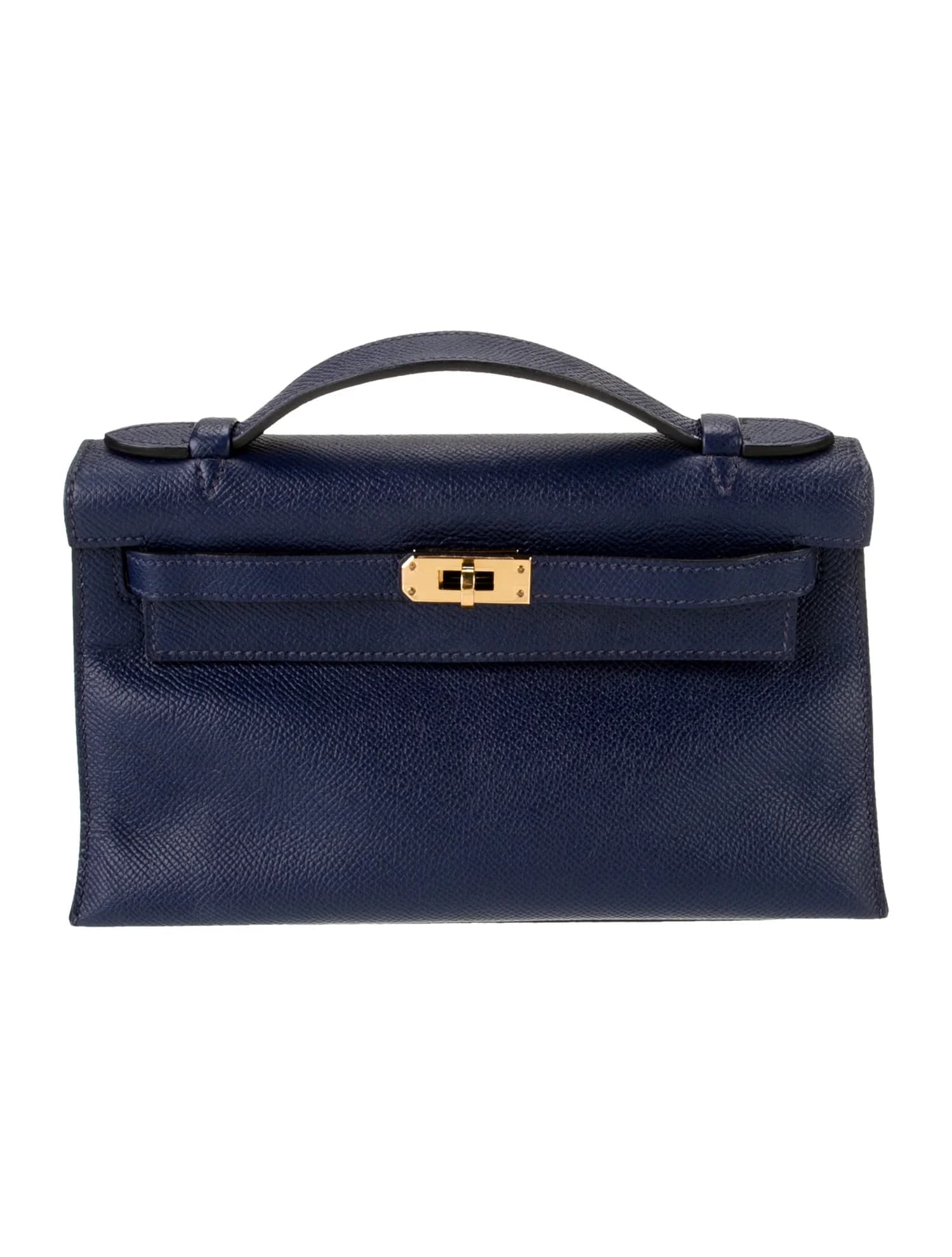 Kelly Pochette Epsom Bleu Saphir Gold