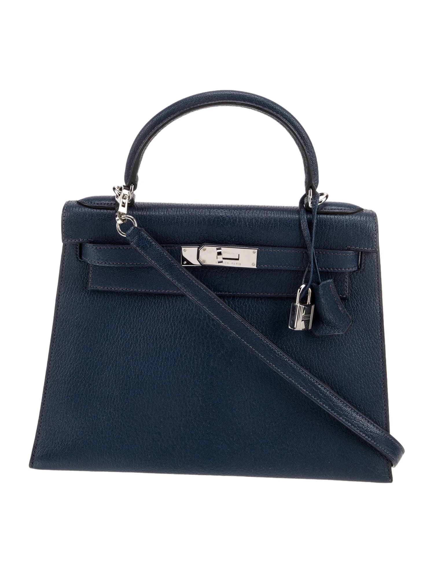 Kelly 28 Chevre de Coromandel Navy Palladium