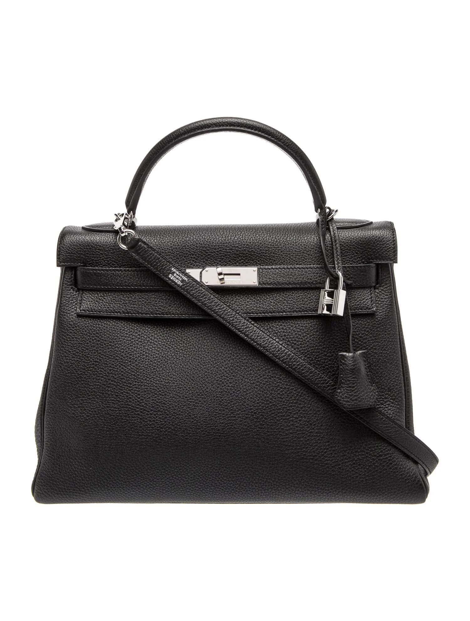 Kelly 32 Togo Noir Palladium