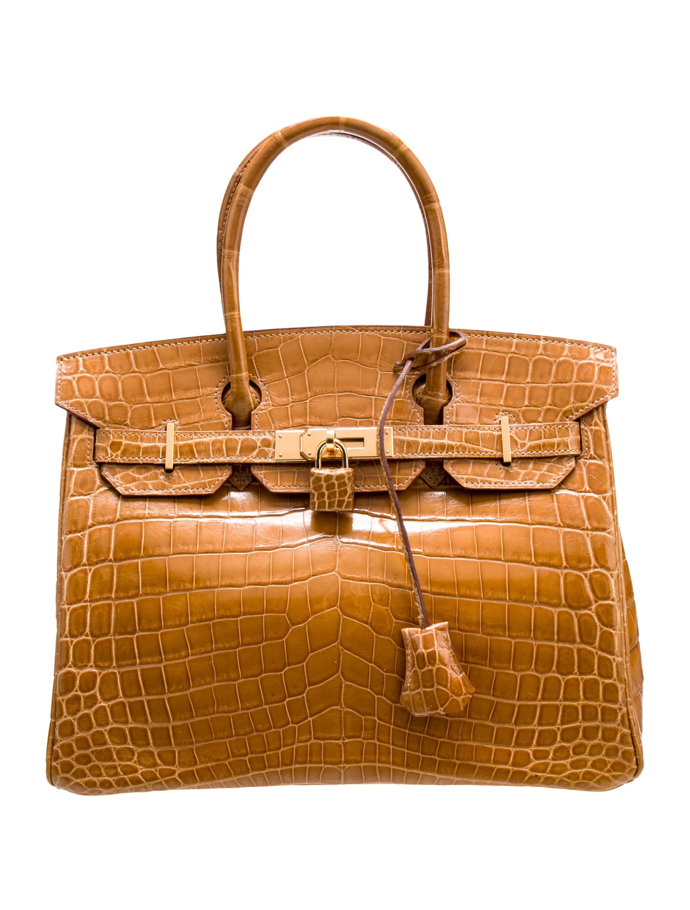 Birkin 30 Shiny Niloticus Crocodile Neutrals Gold
