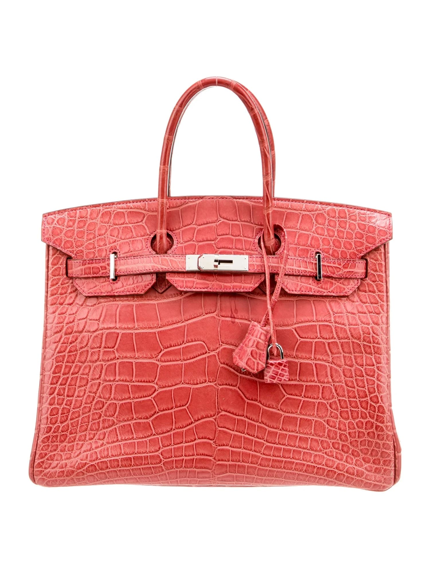Birkin 35 Matte Alligator Bougainvillier Palladium