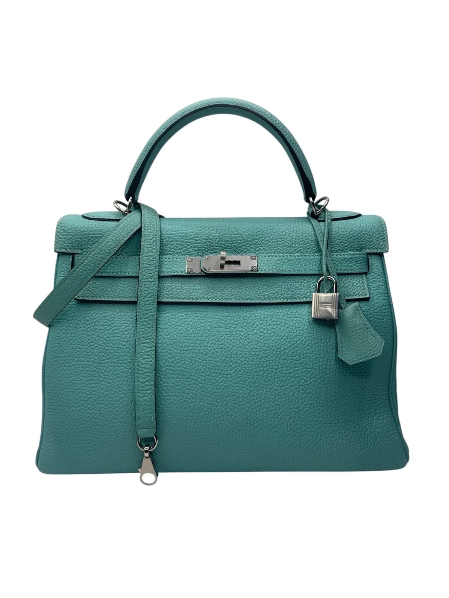 Kelly 32 Togo Bleu Atoll Palladium