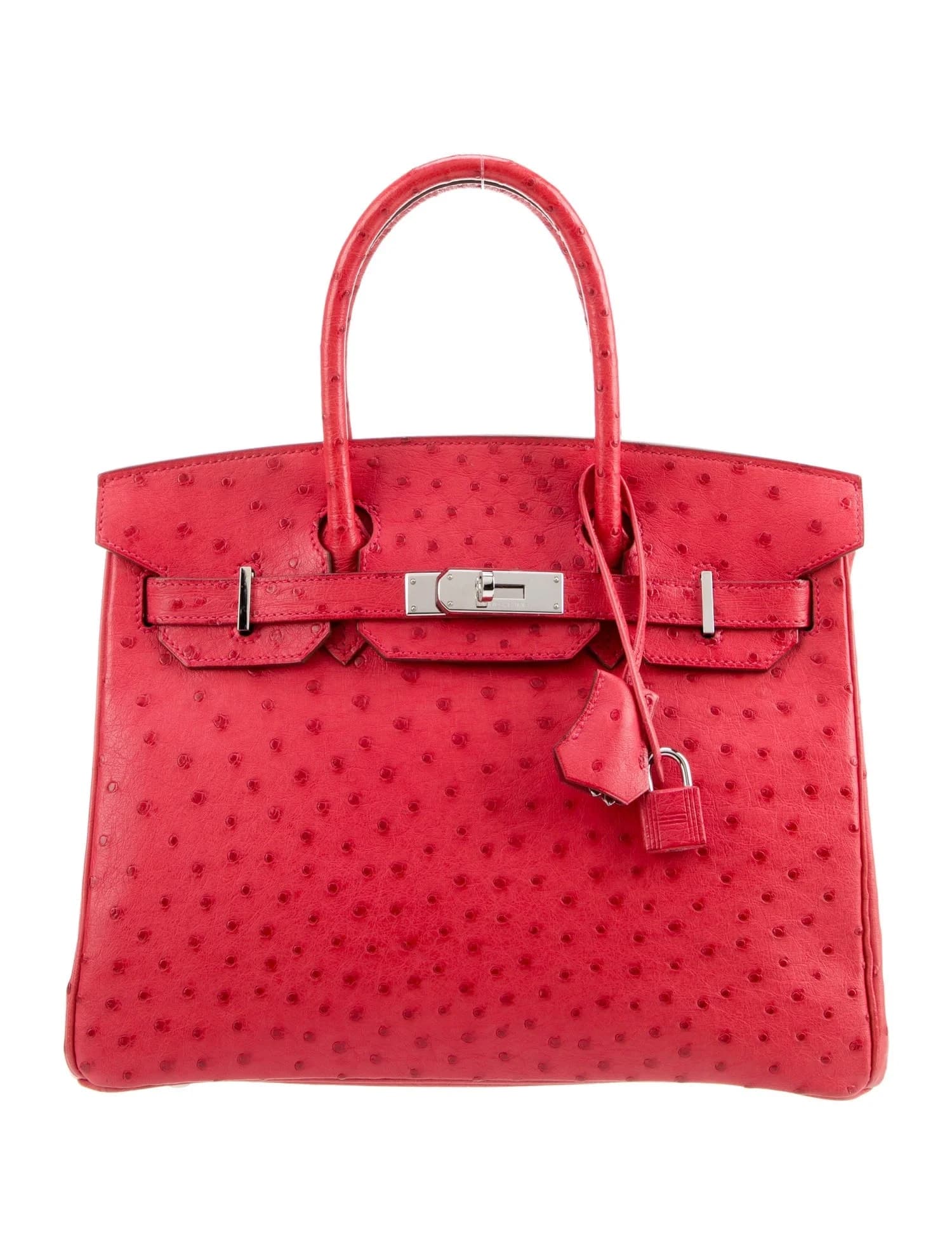 Birkin 30 Ostrich Bougainvillier Palladium