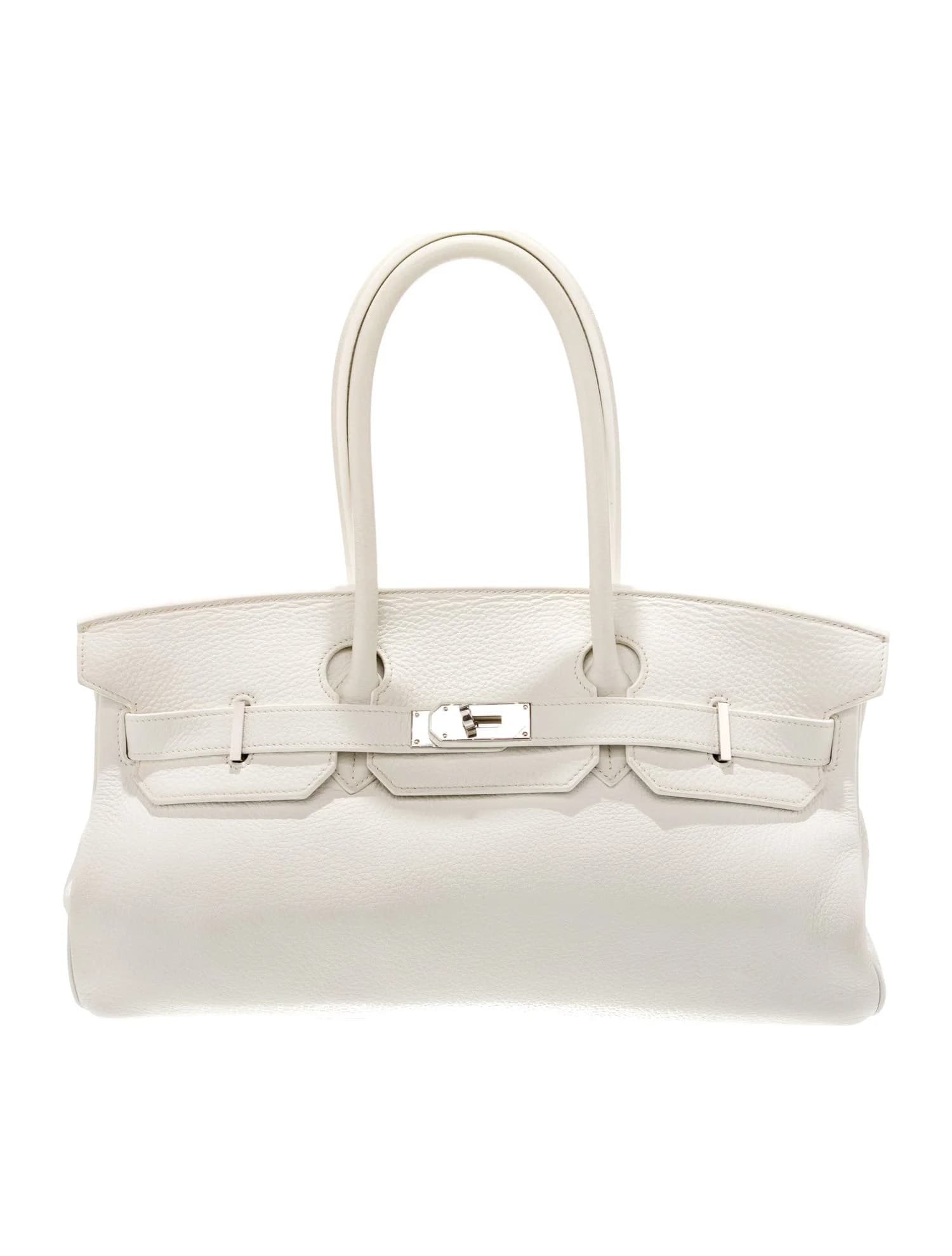 Shoulder Birkin 42 Clemence Blanc Palladium
