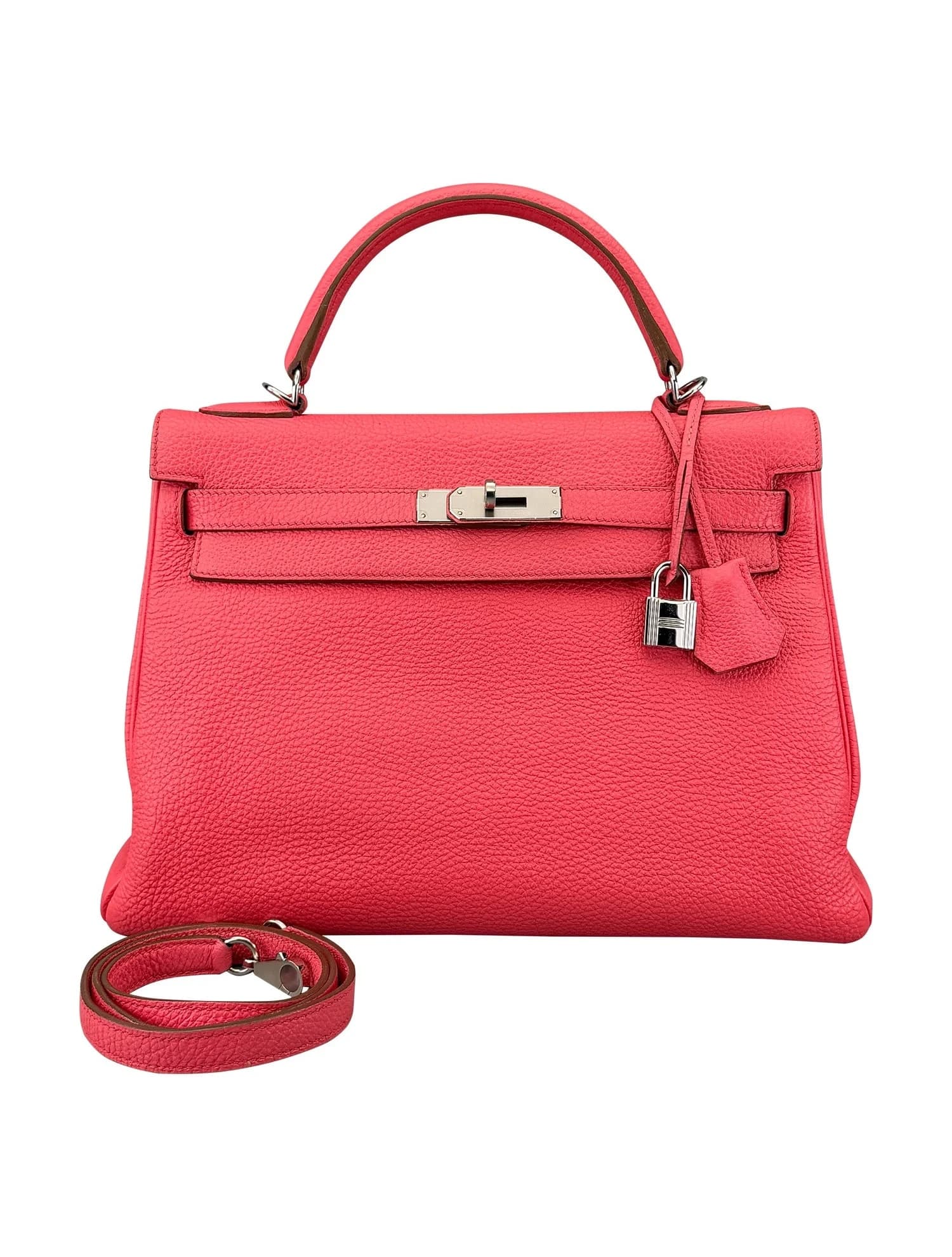 Kelly 32 Togo Rose Lipstick Palladium