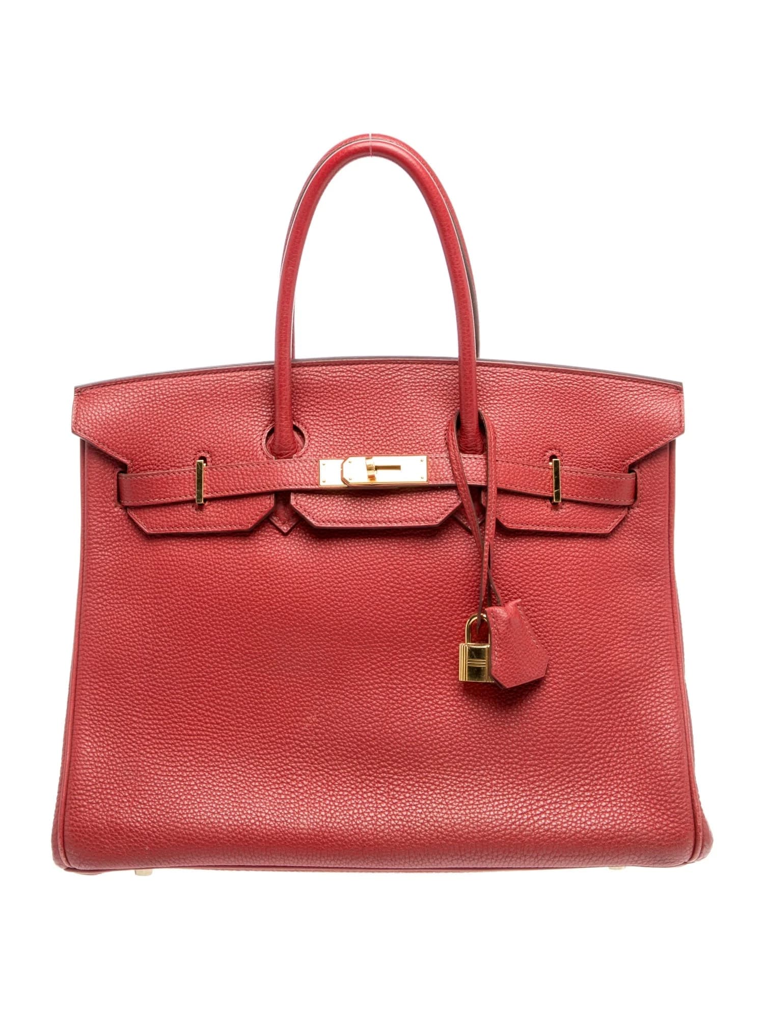 Birkin 35 Togo Rouge Garance Gold